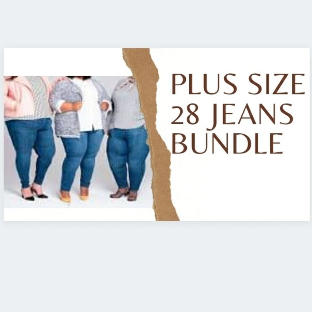 Two Pair of Plus Size Jeans Size 28